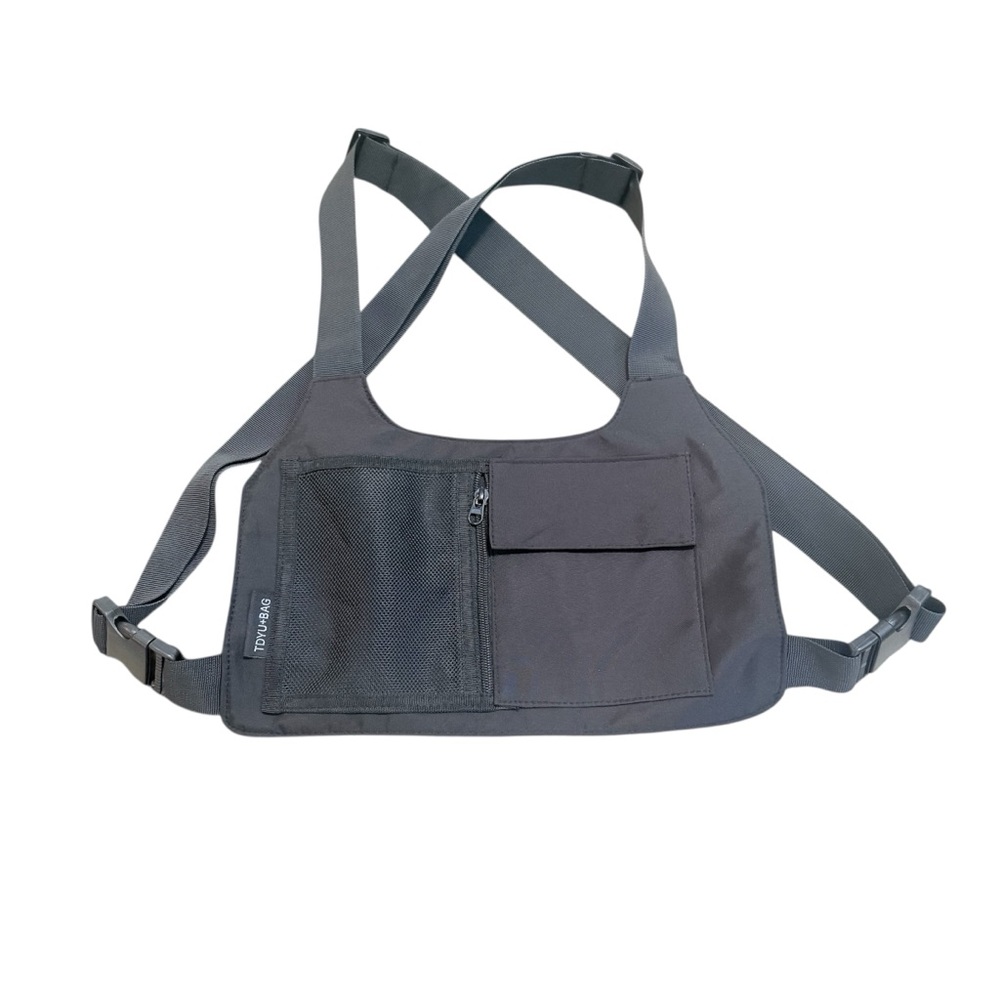 Black chest pocket vest